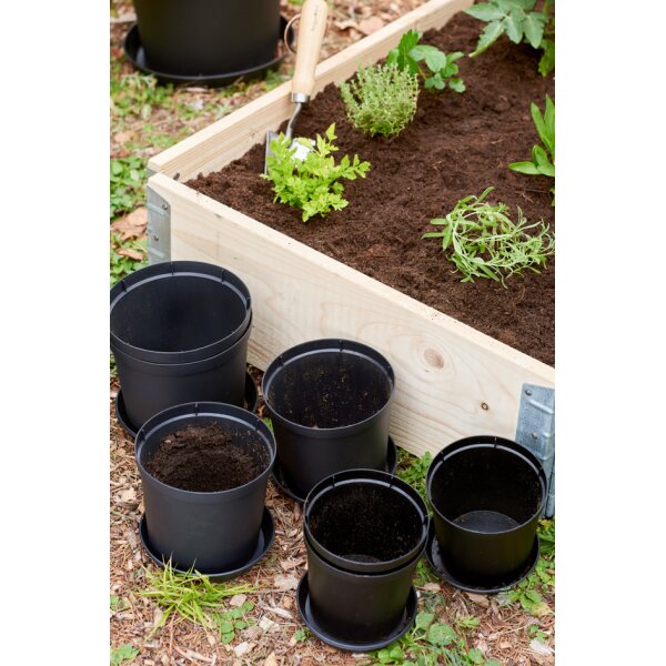 orthex Pot de fleurs CULTIVATE, diamètre: 140 mm, noir