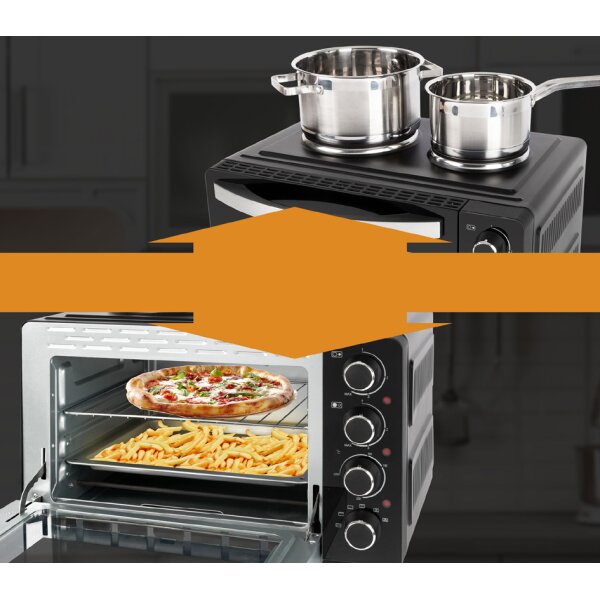CLATRONIC Petite cuisini&egrave;re KK 3786, 2 plaques de cuisson