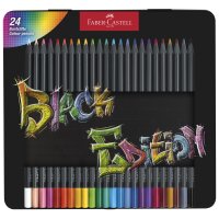 FABER-CASTELL Dreikant-Buntstifte Black Edition, 100er Etui