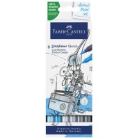 FABER-CASTELL Sketch Marker GOLDFABER, 6er Etui Design