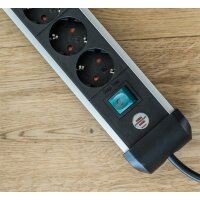 brennenstuhl Steckdosenleiste Premium-Alu-Line, 4-fach