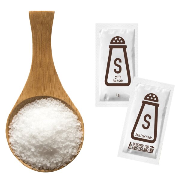 HELLMA Portion de sel, emballé à lunité, dans un carton