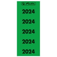 herlitz Ordner-Inhaltsschild Jahreszahl 2024, grün