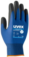 uvex Gants de travail phynomic wet, T. 09, bleu/anthracite