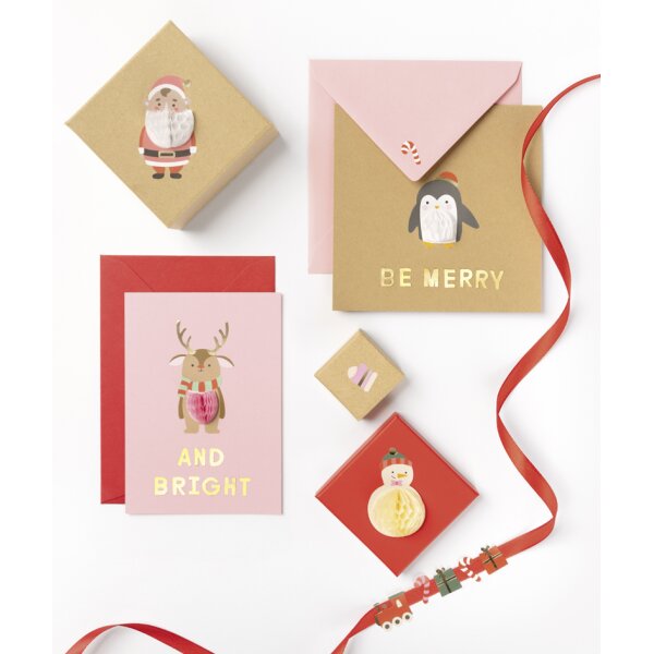 folia Sticker boule en papier de Noël CHRISTMAS