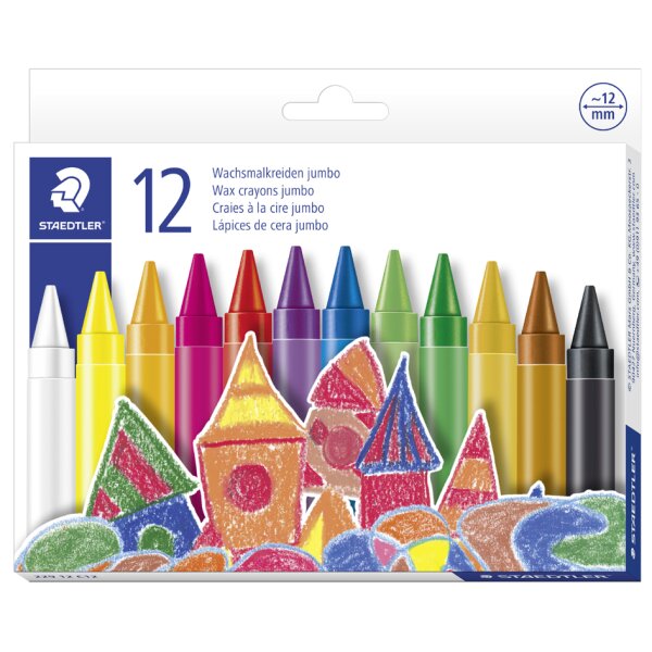 STAEDTLER Wachsmalkreide jumbo, 12er Kartonetu