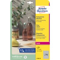 AVERY Zweckform Crystal Clear Etiketten, 210 x 297 mm