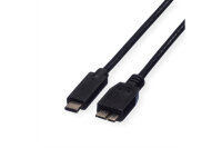ROLINE USB-C-Micro B, Datenkabel 11.02.9006 Black, ST ST, 3.2 Gen2 1m