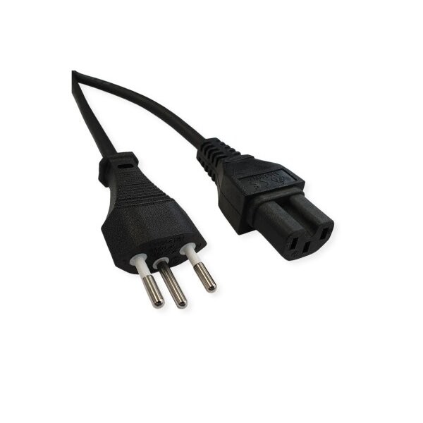 VALUE Netzkabel Black 19.99.1216 T12 auf C15 1.8m