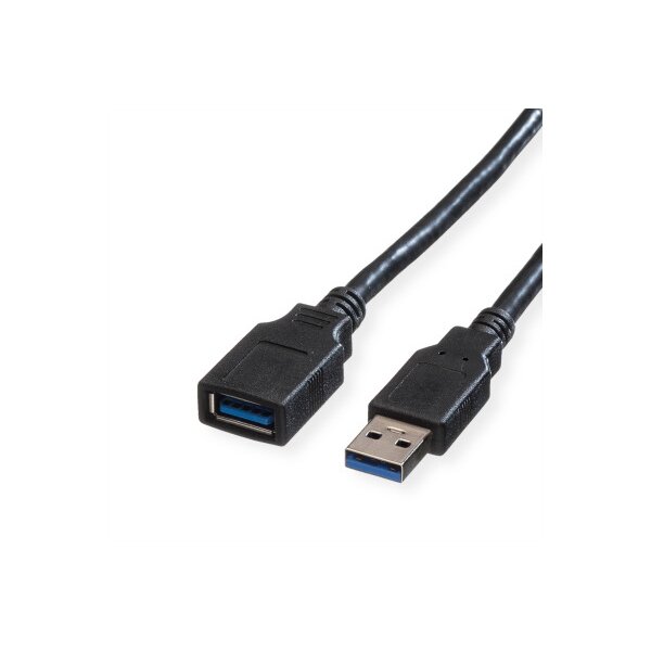 ROLINE USB-A-A, Verlängerungskabel 11.02.8978 Black, ST/BU, 3.2 Gen1 1.8m