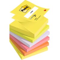 Post-it Haftnotizen z-notes, 76 x 76 mm, 6-farbig