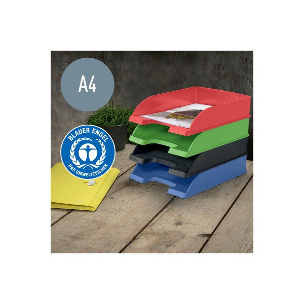 LEITZ Briefkorb Recycle A4 5227-50-30 blau, CO2 neutral