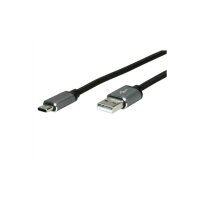 ROLINE USB-A-C, Datenkabel 11.02.9027 Black/Sil, ST/ST,...