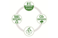 LEITZ Agrafeuse Mini NeXXT Recycle 5617-00-55 vert, CO2 neutre 10 feuilles