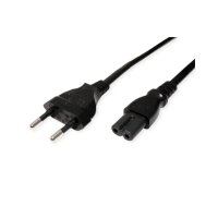 ROLINE Netzkabel Black 19.07.2096 Euro-Flach auf C7...