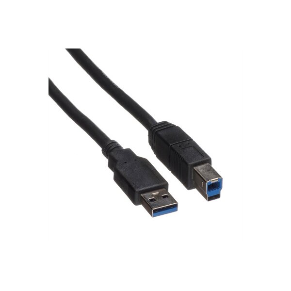 ROLINE USB-A-B, Datenkabel 11.02.8871 Black, ST/ST, 3.2 Gen1 3m