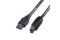 ROLINE USB-A-B, Datenkabel 11.02.8871 Black, ST ST, 3.2...