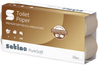 SATINO Papier de toilette Puresoft 628528 3 plis, 8 roul....