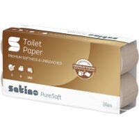 SATINO Toilettenpapier PureSoft 628528 3-lagig, 8 Rollen...
