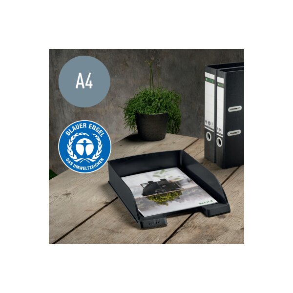 LEITZ Briefkorb Recycle A4 5227-50-95 schwarz, CO2 neutral