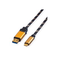 ROLINE USB-A-C, Lade & Datenkabel 11.02.9013 Gold,...