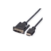 ROLINE DVI-HDMI Kabel (18+1) 11.04.5522 Black, ST/ST, 2m