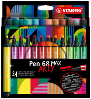 STABILO Feutre Pen 68 MAX, étui de 4 ARTY