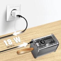 LogiLink Powerbank mit Display, 20.000 mAh, schwarz