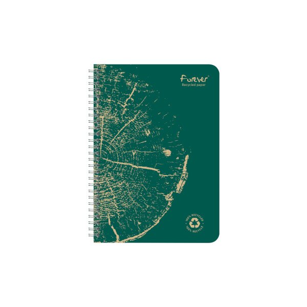 CLAIREFONTAINE Cahier spirale Forever A5 68416C ass., lign&eacute; 60 feuil.