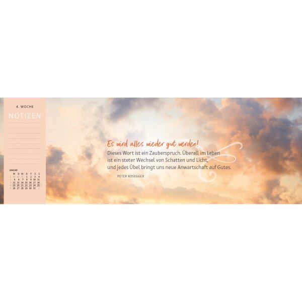 ARS EDITION Tischkalender 2027 13931 Lieblingstag DE 29.7x11.5cm