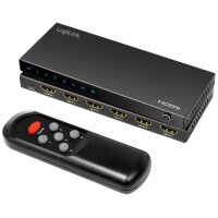 LogiLink 4K 60 Hz HDMI-Switch, 5-fach, schwarz