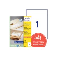AVERY ZWECKFORM Etiquettes 210x297mm LR3478 recycling 100...