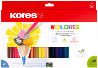 Kores Crayon de couleur triangulaire Kolores, étui...
