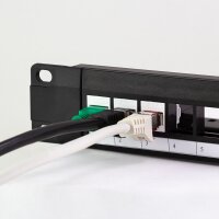 LogiLink 19" Keystone Patch Panel, 24 Port, schwarz