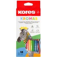 Kores Crayon de couleur Kromas, étui en carton de 12