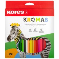 Kores Crayon de couleur triangulaire Kromas, étui...