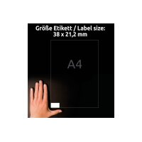 AVERY ZWECKFORM Etiketten 38x21,2mm LR3666 recycling 6500 Stück