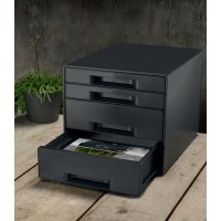LEITZ Bloc de classement Recycle CUBE, 4 tiroirs, noir