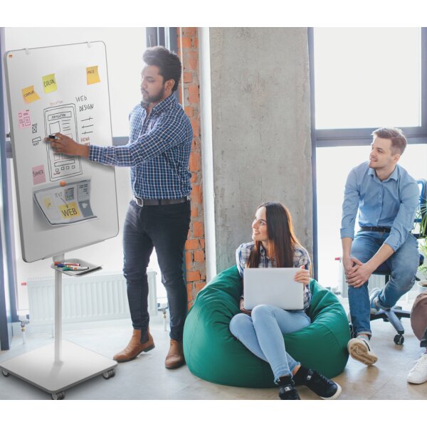 nobo Chevalet de conférence Mobil Move & Meet, blanc