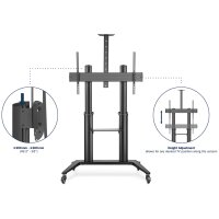 DIGITUS TV Präsentationswagen, für Monitore bis...