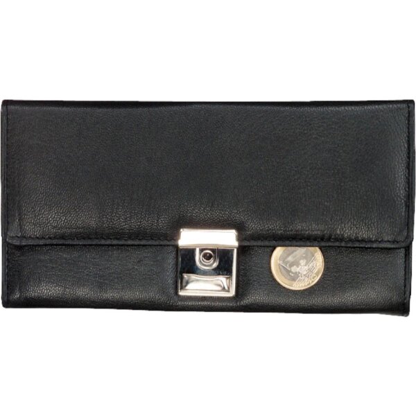 Alassio Portefeuille de serveur, en cuir nappa, noir