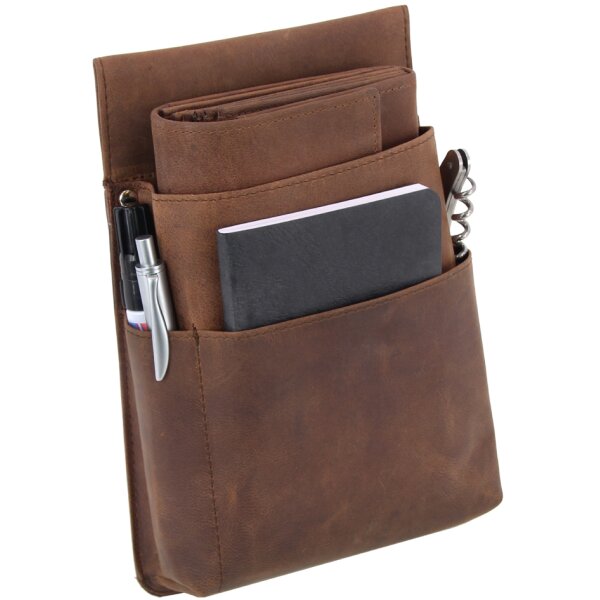 PRIDE&amp;SOUL Sac ceinture pour portefeuille de serveur, gris
