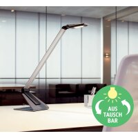 MAUL Lampe de bureau à LED MAULsolaris, socle, anthracite