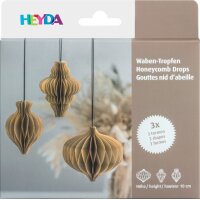 HEYDA Set décoration Goutte en nod dabeille, naturel