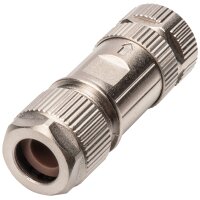 DIGITUS Steckverbinder M12-Kupplung X-kodiert, Kat.6A, IP67