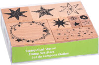 HEYDA Motivstempel-Set "Sterne", in Klarsicht-Box