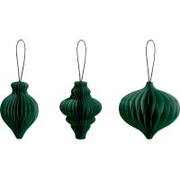 HEYDA Set décoration Goutte en nid dabeille, vert