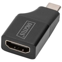 DIGITUS Adaptateur USB 4K, USB-C mâle - HDMI A/B...