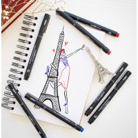 uni-ball Schreibgerät uni pin, 8er Koffer