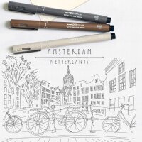 uni-ball Schreibgerät uni pin, 8er Koffer